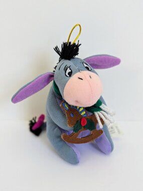 Vintage Disney Winnie the Pooh Eeyore the Donkey Plush Christmas Tree Ornament